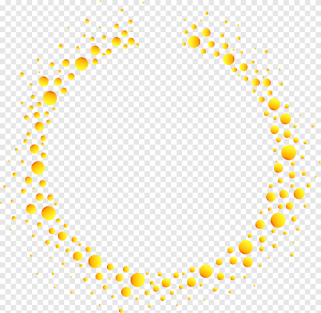 Желтая круглая рамка для фотошопа