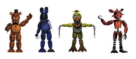 FNAF 2 Withered Animatronics
