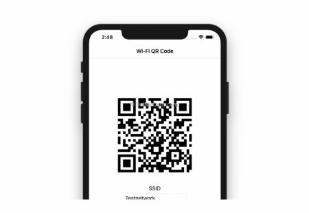 QR код на телефоне