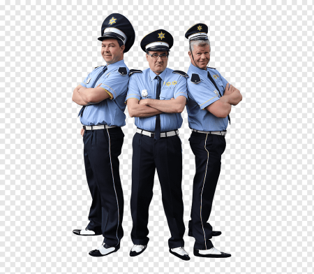 Полицейский на прозрачном фоне