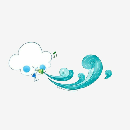 Ветерок на прозрачном фоне для детей