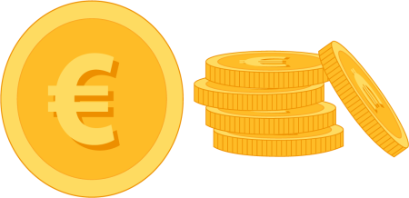Золотая монета мультяшная