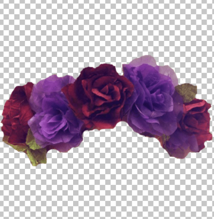 Цветы на голове без фона