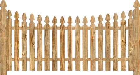 Деревянный забор на прозрачном фоне