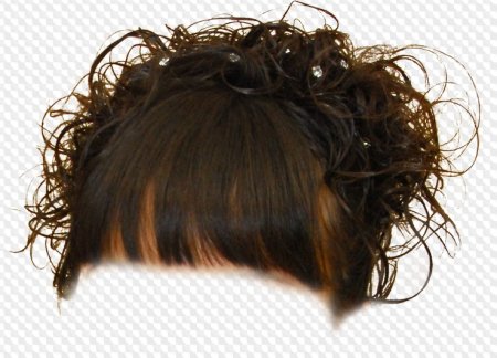 Короткие волосы на прозрачном фоне