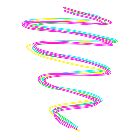 Неоновая линия без фона