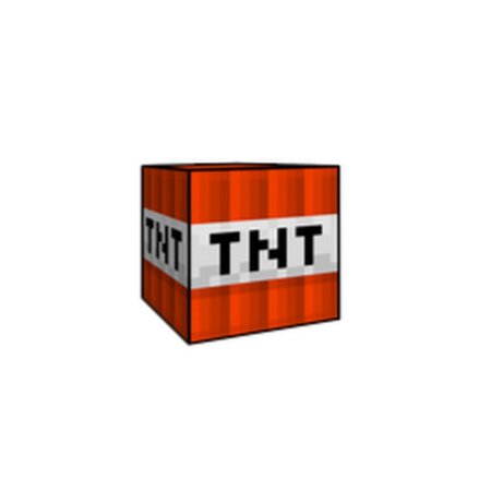 Майнкрафт ТНТ на белом фоне