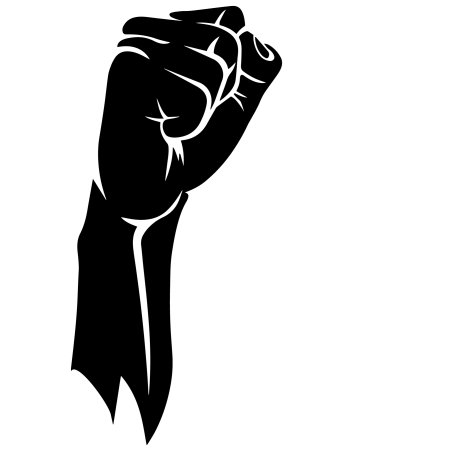 Рука кулак силуэт