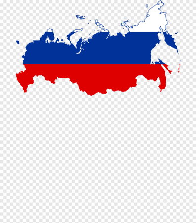 Карта России с флагом