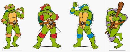 Черепашки ниндзя герои на белом фоне