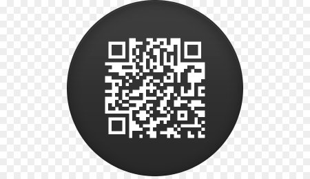 QR код на черном фоне