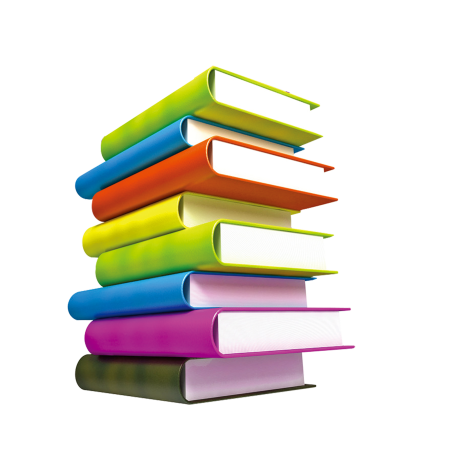 Стопка книг на прозрачном фоне
