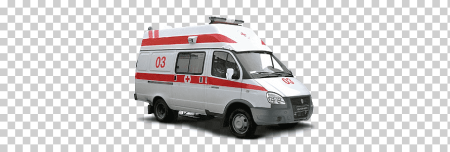 Машина скорой помощи на белом фоне