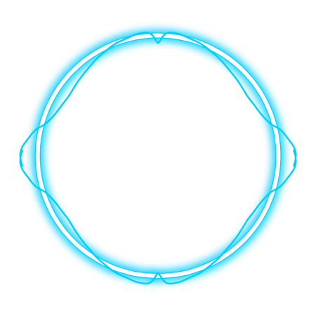 Круглая неоновая обводка
