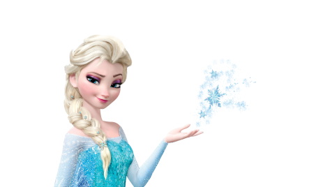 Эльза на белом фоне
