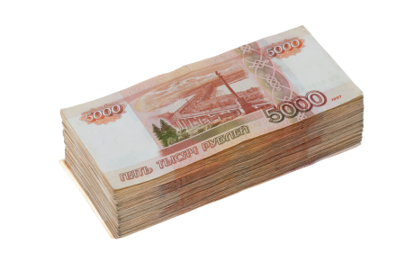 Пачки денег 5 тысяч