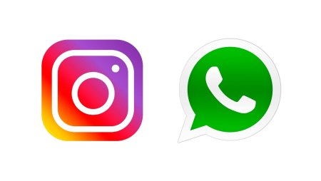 Значок ватсап и Инстаграм на прозрачном фоне