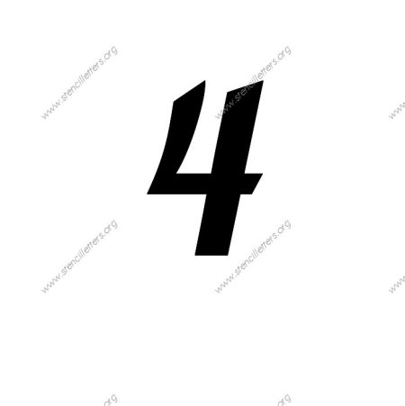 Цифра 4 красивым шрифтом