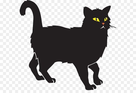 Картинки черный кот без фона (57 фото)
