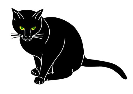 Черный кот рисунок