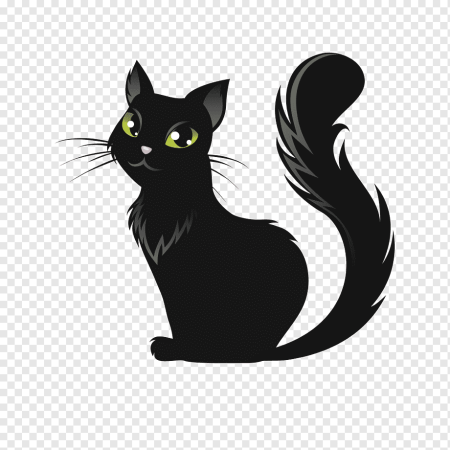 Черная кошка рисунок