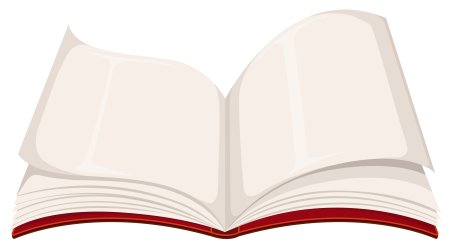 Раскрытая книга на прозрачном фоне