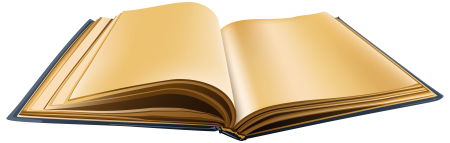 Раскрытая книга на прозрачном фоне