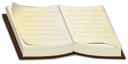 Открытая книга на прозрачном фоне