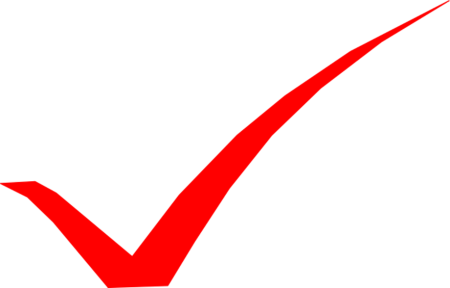 Красивая красная галочка