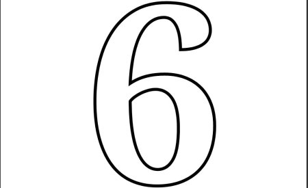 Цифра 6 контур