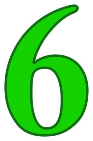 Цифра 9 зеленая