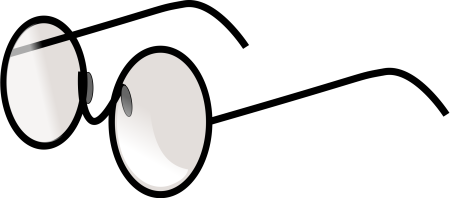 Очки сбоку вектор