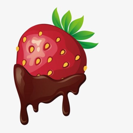 Фрукты в шоколаде вектор