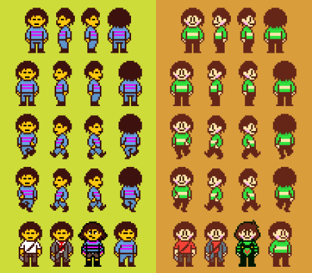 Undertale спрайты Фриск