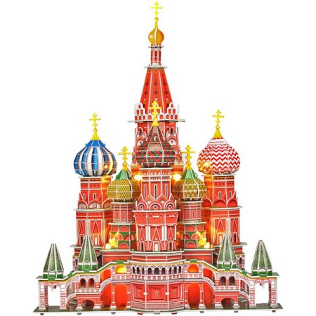 CUBICFUN 3d пазл собор Василия Блаженного с подсветкой (Россия) l519h