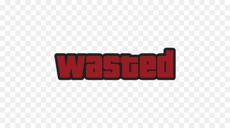 Надпись wasted