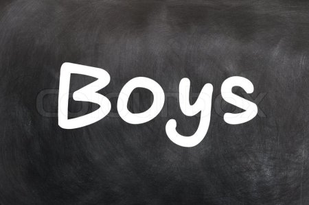 Слово boy на черном фоне