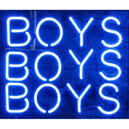 Неоновая надпись boys