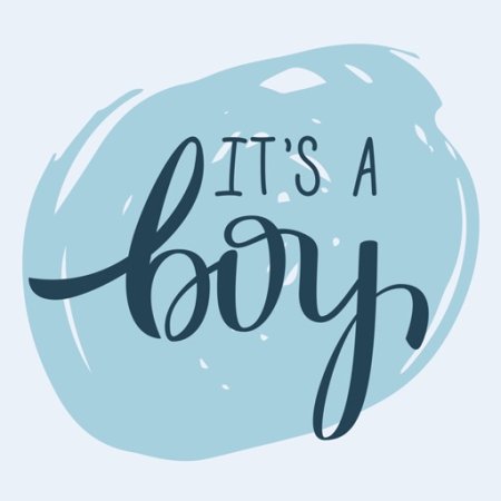 Надпись its a boy