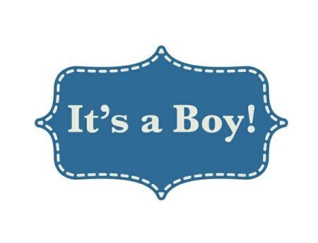 It is a boy надпись