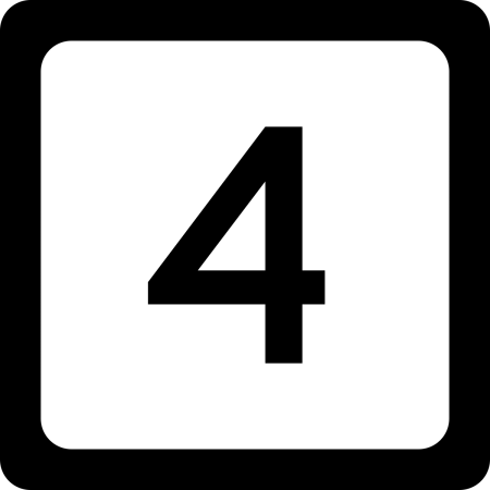 Перевернутая цифра 4