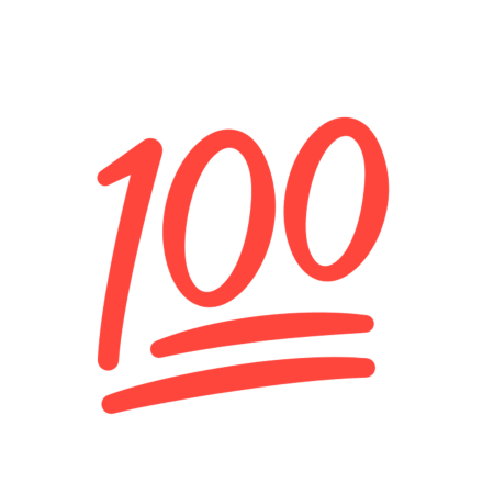 100 На прозрачном фоне