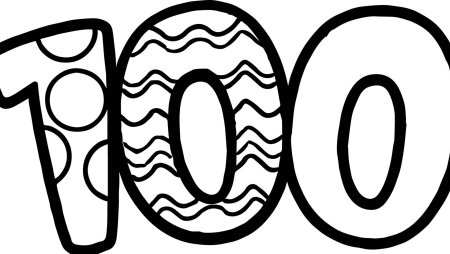 Цифра 100 раскраска