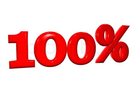 100 Процентов на прозрачном фоне
