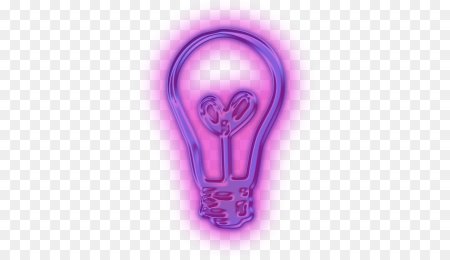Неоновые иконки на прозрачном фоне
