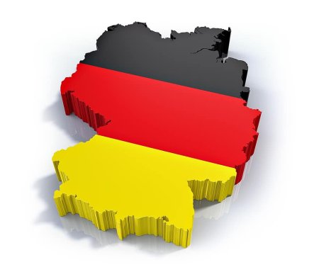 Германия на белом фоне