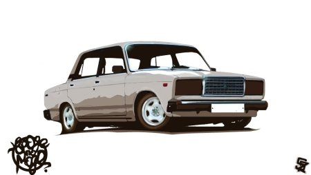 ВАЗ 2107 без фона