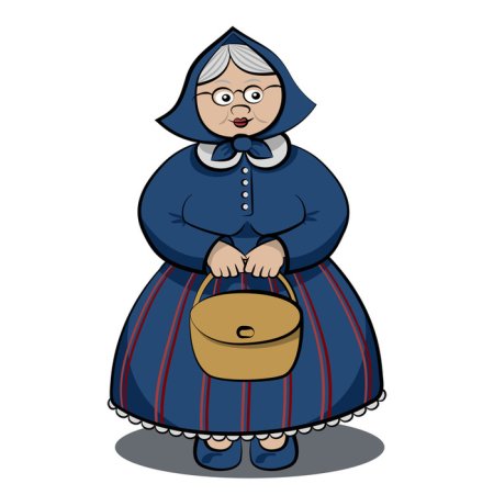 Бабушка для детей на прозрачном фоне