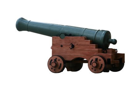 Пушка на белом фоне