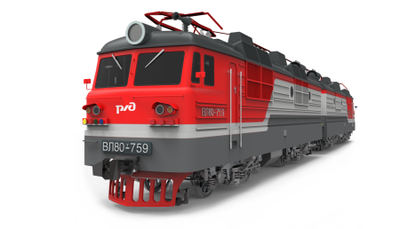 Тепловоз вл80 на белом фоне